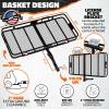 imageMockins 60quotx24quotx6quot Heavy Duty Trailer Hitch Cargo Carrier with 500 Lbs Capacity  Great for Camping Road Trips Moving ampamp More  Hauling Set Includes Straps Net Lock ampamp StabilizerExtra Large 60 L X 24 W X 6 H