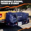 imageMockins 60quotx30quotx6quot Navy Folding Cargo Hitch Carrier ampamp 30 CuFt Trailer Hitch Cargo Carrier Bag  500Lbs Cap Folding Luggage Rack with Waterproof Luggage Bag for Truck Bed License Plate Bracket ampamp More