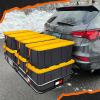 imageMockins 70quotx30quotx6quot XXL Folding Trailer Hitch Cargo Carrier 500Lbs Capacity AllWeather Luggage Rack for SUV ampamp Car Cargo Racks for Trailer Hitch wStabilizer ampamp Straps Cargo Basket Fits 2quot Receiver