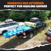 imageMockins 750Lbs Cap Truck Bed Extender Hitch Mount 2in1 AllWeather Steel Trailer Hitch Extender w Stabilizer ampamp Straps Bed Extenders for Trucks ampamp SUVs for Ladder Canoe Pipes Lumber ampamp Kayak RackGray