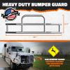 imageMockins 90x115x255 Bumper Guard ampamp Front Bumper Bracket Set for International Prostar Models 08On  Folding Stainless Steel Grille Guard ampamp Mounting Bracket Kit for Semi Truck Protection