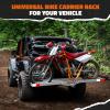 imageMockins AntiTilt 73quot Motorcycle Hitch Carrier with Ramp  500 Lbs Cap Dirt Bike Hitch Carrier  AllWeather Steel Motorcycle Trailer Mount Versatile as eBike Rack ampamp Scooter Rack with AccessoriesGray
