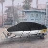 imageMockins Heavy Duty 600D Polyester Oxford Trailerable Boat Cover Fits VHull  TriHull  Fishing Boat  Runabout Boat  Bass Boat  Waterproof ampamp UV Resistant Boat CoverMedium  17  19 x 98