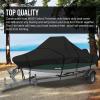 imageMockins Heavy Duty 600D Polyester Oxford Trailerable Boat Cover Fits VHull  TriHull  Fishing Boat  Runabout Boat  Bass Boat  Waterproof ampamp UV Resistant Boat CoverLarge  20  23 x 100
