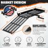 imageMockins XL 60quotx30quotx5quot Folding Hitch Cargo Carrier with Ramp  Heavy Duty Trailer Hitch Basket Cargo Carrier with Portable Wheelchair Ramp  500 Lbs Cap Weatherproof Steel Scooter Rack ampamp AccessoriesX Large  60 x 30 x 5