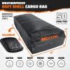 imageMockins XXL 50 CuFt Waterproof Rooftop Cargo Bag for Top of Car Storage  85quotx50quotx20quot AllWeather Soft Shell Vinyl Cargo Roof Bag  Car Top Carrier Without Roof Rack  Roof Rack Bag wAccessories50 Cubic Feet  85x50x20