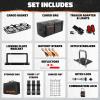 imageMockins XXL 70quotx30quotx6quot Folding Trailer Hitch Cargo Carrier wRear Lights License Plate Bracket ampamp 40 Cu Ft Waterproof Cargo Bag for Hitch Carrier  500 Lbs Cap Car Trailer Basket Set wAccessories60L X 20W X 6H