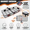 imageMockins XXL 70quotx30quotx6quot Folding Trailer Hitch Cargo Carrier wRear Lights License Plate Bracket ampamp 40 Cu Ft Waterproof Cargo Bag for Hitch Carrier  500 Lbs Cap Car Trailer Basket Set wAccessoriesExtra Extra Large 70 L X 30 W X 6 H