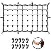 imageMockins 36quotx20quot Heavy Duty Cargo Net for Pickup Truck Bed SUV ampamp Car  6mm Extra Thick ampamp Elastic Bungee Net with Hooks  Stretches Up to 75quotx40quot  4quotx4quot Mesh Square Cargo Netting for Any Load SizeBlack
