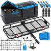 imageMockins 60quotx24quotx6quot Heavy Duty Trailer Hitch Cargo Carrier with 500 Lbs Capacity  Great for Camping Road Trips Moving ampamp More  Hauling Set Includes Straps Net Lock ampamp StabilizerLarge 60 L X 20 W X 6 H