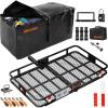 imageMockins 60quotx36quotx6quot XL Folding Trailer Hitch Cargo Carrier ampamp 35 CuFt Tow Hitch Cargo Carrier Bag  500 Lbs Capacity Luggage Rack for SUV Car Truck ampamp Soft Waterproof Trailer Rack Bag with AccessoriesXLarge 60L x 36W x 6H