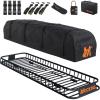 imageMockins XL 84quotx39quotx6quot Extendable Roof Rack Cargo Carrier ampamp 35 CuFt Waterproof Cargo Bag for Top of Car  3 Length Sizes 40quot63quot84quot Luggage Rack for SUV Car ampamp Truck with Roof Basket Accessories85L x 24W x 4H  20 CuFt Roof Bag