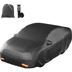 imageMockins 190quotx75quotx60quot Midsize Sedan Car Cover Waterproof All Weather  Heavy Duty 250G PVC ampamp Cotton Indoor ampamp Outdoor Car Covers for Automobiles  ScratchResistant Lining Buckle Strap ampamp Carry BagSedan  Large  200 x 75 x 60