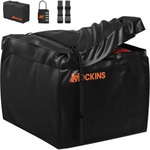 imageMockins 30 Cubic Ft Square Trailer Hitch Cargo Carrier Bag Waterproof ampamp All Weather  40quotx40quotx32quot 500D PVC Cargo Bag for Hitch Carrier  Spacious Truck Bed Waterproof Storage wBuckle Straps ampamp Lock30 Cu Ft Bag  40x40x32