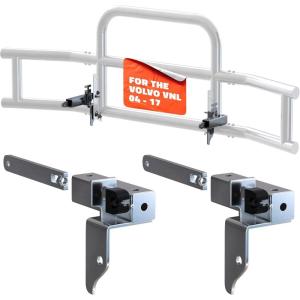 imageMockins Mack Pinnacle 20072014 Bumper Guard Mounting Bracket Set  HeavyDuty AllWeather Folding Front Bumper Bracket wHardware Included to Attach Deer Guard for Mack Pinnacle 0714 Semi TruckVolvo VNL 0417