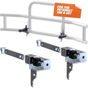 imageMockins Mack Pinnacle 20072014 Bumper Guard Mounting Bracket Set  HeavyDuty AllWeather Folding Front Bumper Bracket wHardware Included to Attach Deer Guard for Mack Pinnacle 0714 Semi TruckPeterbilt 386  587  0612