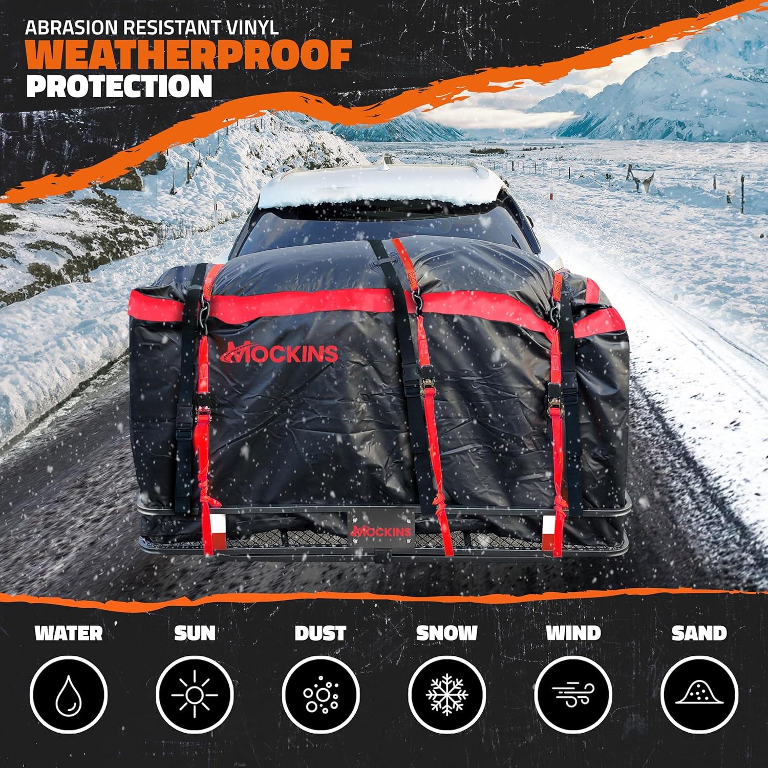 image70quotx30quotx6quot Folding Trailer Hitch Cargo Carrier ampamp 40 Cubic Ft Waterproof Hitch Cargo Carrier Bag Bundle