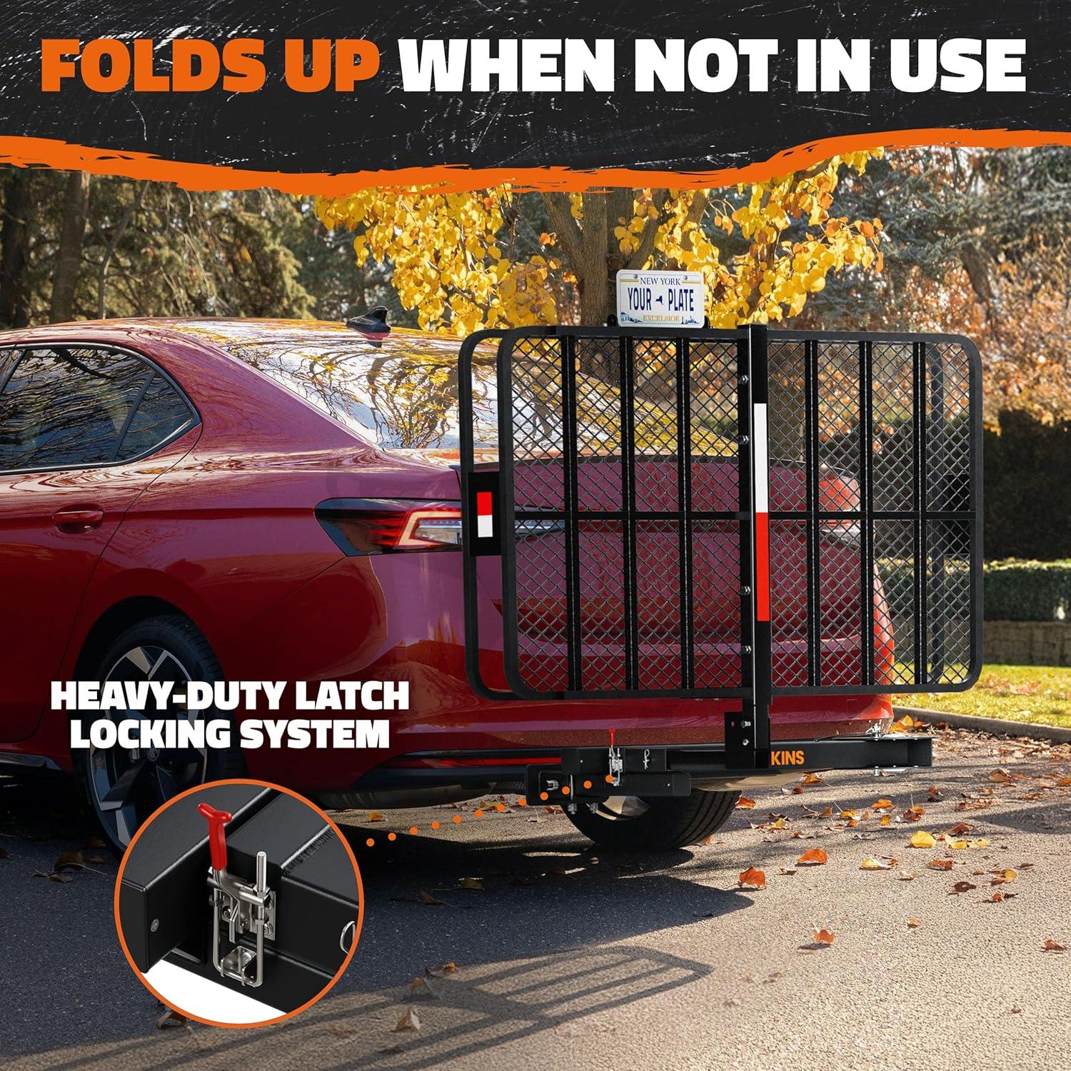 imageMockins 450 Lbs Capacity Swing Away Hitch Adapter for 2quot Receiver  120 Hitch Swing Arm Pivot Angle  Heavy Duty Swing Away Bike Rack ampamp Cargo Carrier Extender Accessory for Easy Rear Vehicle Access