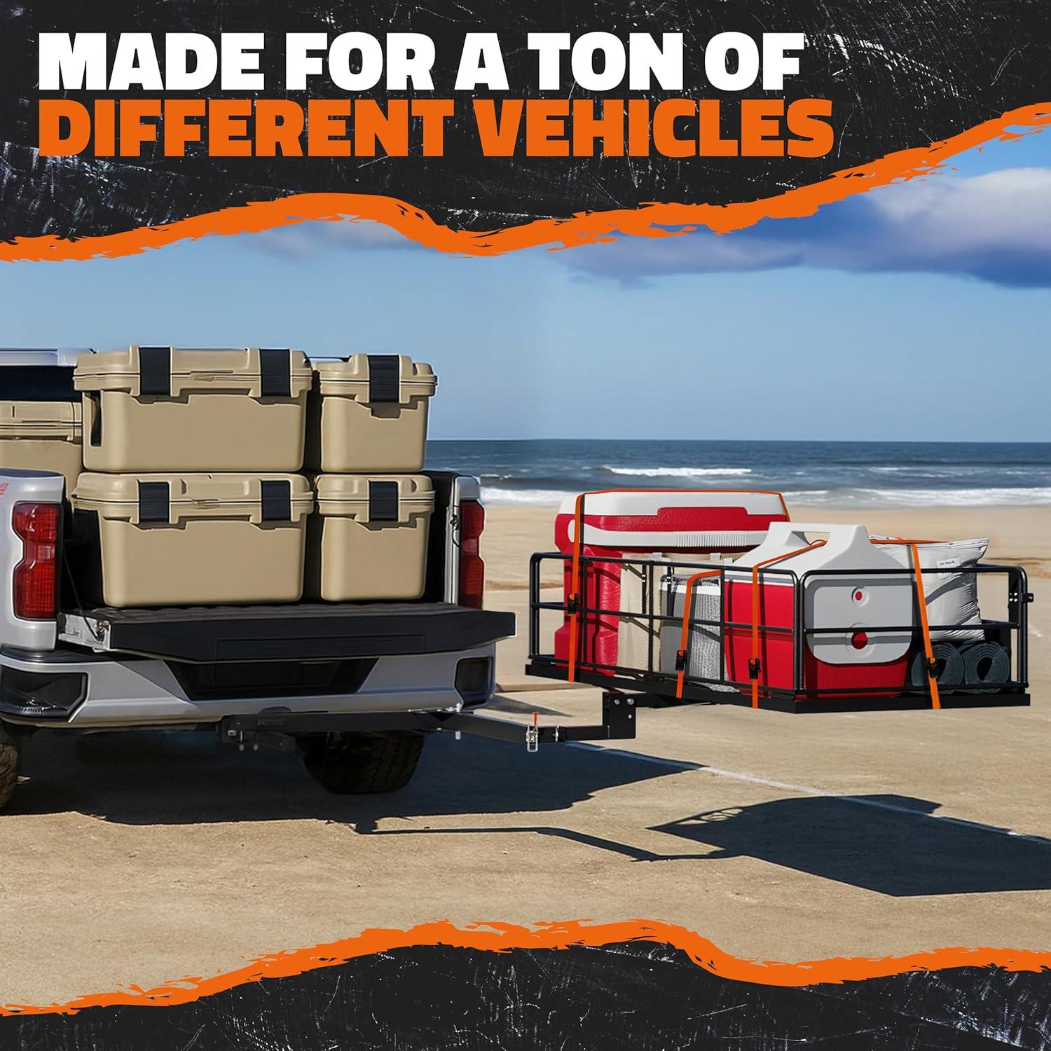 imageMockins 450 Lbs Capacity Swing Away Hitch Adapter for 2quot Receiver  120 Hitch Swing Arm Pivot Angle  Heavy Duty Swing Away Bike Rack ampamp Cargo Carrier Extender Accessory for Easy Rear Vehicle Access