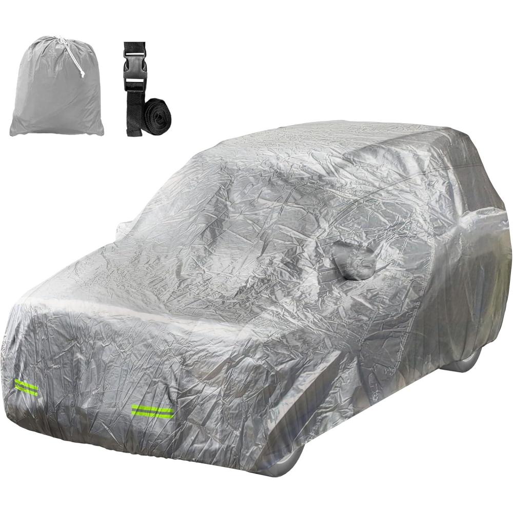 imageMockins 182quotx74quotx68quot Small SUV Car Cover  190T Polyester Indoor ampamp Outdoor Car Covers for Automobiles All Weather Protection from Dust UV Light Rain Snow ampamp Frost  Car Tarp wStrap ampamp Carry BagSUV  Small  182 x 74 x 68
