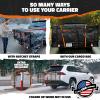 imageMockins 40 Cubic Ft Cargo Carrier Bag ampamp 70quotx30quotx6quot Folding Trailer Hitch Cargo Carrier Bundle