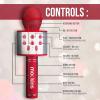 imageMockins Silver Bluetooth Karaoke Microphone for Kids with Built in Wireless Speaker Wireless Microphone Karaoke Compatible with iOS ampamp Android  AllinOne MicRed
