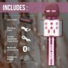 imageMockins Silver Bluetooth Karaoke Microphone for Kids with Built in Wireless Speaker Wireless Microphone Karaoke Compatible with iOS ampamp Android  AllinOne MicPurple