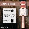 imageMockins Silver Bluetooth Karaoke Microphone for Kids with Built in Wireless Speaker Wireless Microphone Karaoke Compatible with iOS ampamp Android  AllinOne MicRose Gold