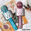 imageMockins Silver Bluetooth Karaoke Microphone for Kids with Built in Wireless Speaker Wireless Microphone Karaoke Compatible with iOS ampamp Android  AllinOne MicPurple