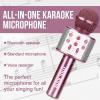 imageMockins Silver Bluetooth Karaoke Microphone for Kids with Built in Wireless Speaker Wireless Microphone Karaoke Compatible with iOS ampamp Android  AllinOne MicPurple