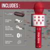 imageMockins Silver Bluetooth Karaoke Microphone for Kids with Built in Wireless Speaker Wireless Microphone Karaoke Compatible with iOS ampamp Android  AllinOne MicRed