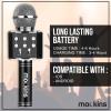 imageMockins Silver Bluetooth Karaoke Microphone for Kids with Built in Wireless Speaker Wireless Microphone Karaoke Compatible with iOS ampamp Android  AllinOne MicBlack