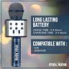imageMockins Silver Bluetooth Karaoke Microphone for Kids with Built in Wireless Speaker Wireless Microphone Karaoke Compatible with iOS ampamp Android  AllinOne MicNavy