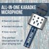 imageMockins Silver Bluetooth Karaoke Microphone for Kids with Built in Wireless Speaker Wireless Microphone Karaoke Compatible with iOS ampamp Android  AllinOne MicNavy