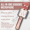 imageMockins Silver Bluetooth Karaoke Microphone for Kids with Built in Wireless Speaker Wireless Microphone Karaoke Compatible with iOS ampamp Android  AllinOne MicRose Gold