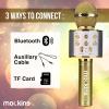 imageMockins Silver Bluetooth Karaoke Microphone for Kids with Built in Wireless Speaker Wireless Microphone Karaoke Compatible with iOS ampamp Android  AllinOne MicGold