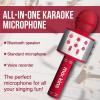 imageMockins Silver Bluetooth Karaoke Microphone for Kids with Built in Wireless Speaker Wireless Microphone Karaoke Compatible with iOS ampamp Android  AllinOne MicRed