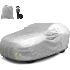 imageMockins 182quotx74quotx68quot Small SUV Car Cover  190T Polyester Indoor ampamp Outdoor Car Covers for Automobiles All Weather Protection from Dust UV Light Rain Snow ampamp Frost  Car Tarp wStrap ampamp Carry BagSUV  Medium  190 x 75 x 72 with Zipper Door
