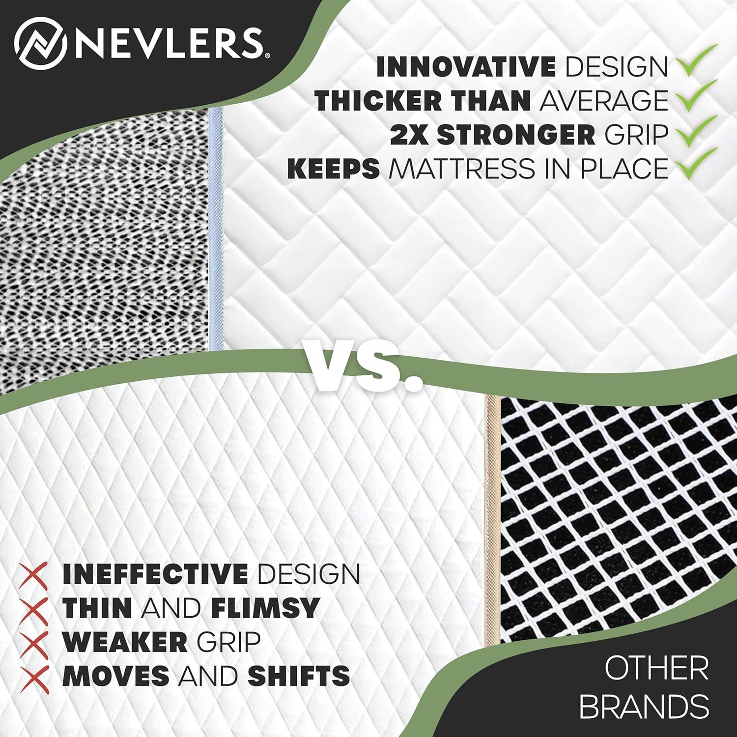 imageNevlers King Size 72quot x 72quot Mattress Slide Stopper  Non Slip Mattress Gripper Pad  Durable OpenWeave PVC Foam Design Bed Slide Stopper Pad  6 ft x 6 ft Sleep Support Grip to Keep Bed from Sliding