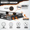 imageMockins 20 Cubic Ft Rooftop Cargo Carrier Bag ampamp Heavy Duty 64quotx39quotx6quot Roof Rack Basket Bundle