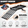 imageMockins 48x285x4 Heavy Duty Trailer Hitch Cargo Carrier with Ramp for Wheelchair  500 Lbs Capacity Steel Folding Cargo Hitch Carrier amp Scooter Ramp wLicense Plate Bracket Stabilizer amp MoreX Large  60x30x5