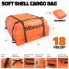 imageMockins 50x36x45 Extendable Rooftop Cargo Carrier amp 18 CuFt Orange Waterproof Roof Cargo Bag  250 Lbs Capacity Weatherproof SUV amp Car Roof Rack Basket with Car Top Carrier Bag amp Accessories50x36x45  18 CuFt Bag