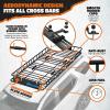 imageMockins 50x36x45 Extendable Rooftop Cargo Carrier amp 18 CuFt Orange Waterproof Roof Cargo Bag  250 Lbs Capacity Weatherproof SUV amp Car Roof Rack Basket with Car Top Carrier Bag amp Accessories84x39x6  35 CuFt Bag