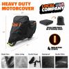 imageMockins 91x49x39 Large Motorcycle Cover Heavy Duty DualLayer 250G PVC  Soft HD Cotton  Motorcycle Cover Waterproof Outdoor Fit for Midsize Cruisers SportTouring Retro Models amp More Up to 91Motorcycle  Large  91x49x39