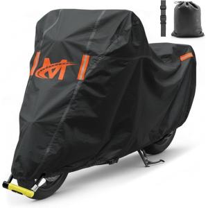 imageMockins 91x49x39 Large Motorcycle Cover Heavy Duty DualLayer 250G PVC  Soft HD Cotton  Motorcycle Cover Waterproof Outdoor Fit for Midsize Cruisers SportTouring Retro Models amp More Up to 91Motorcycle  Large  91x49x39