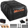imageMockins 35 Cu Ft Black Rooftop Cargo Carrier Bag  60x42x24 Roof Bag Cargo Carrier for Top of Vehicle  Vehicle SoftShell Carriers for Car Roof Storage wAccessories  Use with or wo Roof Rack