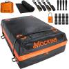 imageMockins 30 Cu Ft Weatherproof Car Roof Cargo Carrier Bag for Top of Car Storage  60x43x20 Waterproof SoftShell 840D Roof Bag  No Rack Rooftop Cargo Carrier with Mesh Mat Lock Hooks amp Straps