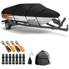 image:imageMockins Large Waterproof Boat Cover 2022 Ft  Trailerable AllWeather 600D Polyester Oxford Boat Tarp with 100 Beam Width  Fits Bass Fishing amp Runabout Boats  Includes TieDown Straps amp Ratchets1719 x 98  600D  Medium