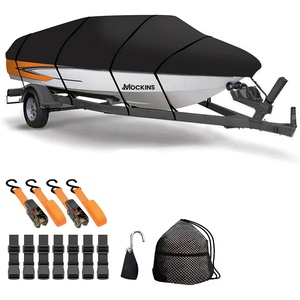 image:imageMockins Large Waterproof Boat Cover 2022 Ft  Trailerable AllWeather 600D Polyester Oxford Boat Tarp with 100 Beam Width  Fits Bass Fishing amp Runabout Boats  Includes TieDown Straps amp Ratchets1719 x 98  600D  Medium