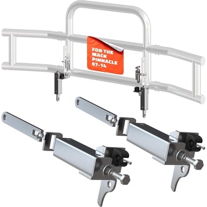 image:imageMockins Grille Guard Mounting Bracket Set for 2022Present Peterbilt 386 amp 587  Folding Front Bumper Guard Bracket Kit with Hardware  Galvanized Iron amp Stainless Steel Semi Truck Deer Guard MountsMack Pinnacle 0714